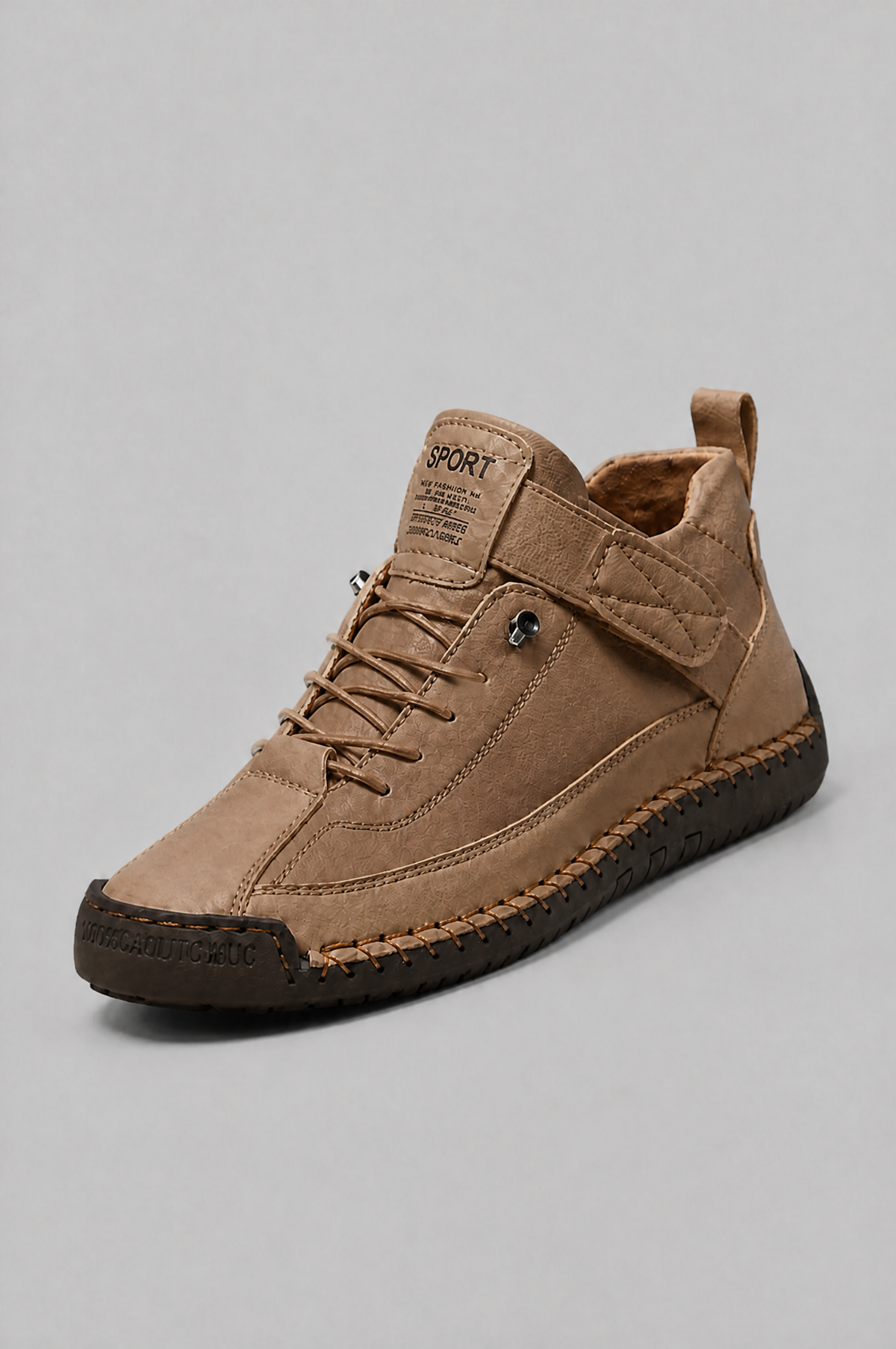 Mid Top Walking Trainers with Stitched Sole Noor Laurent